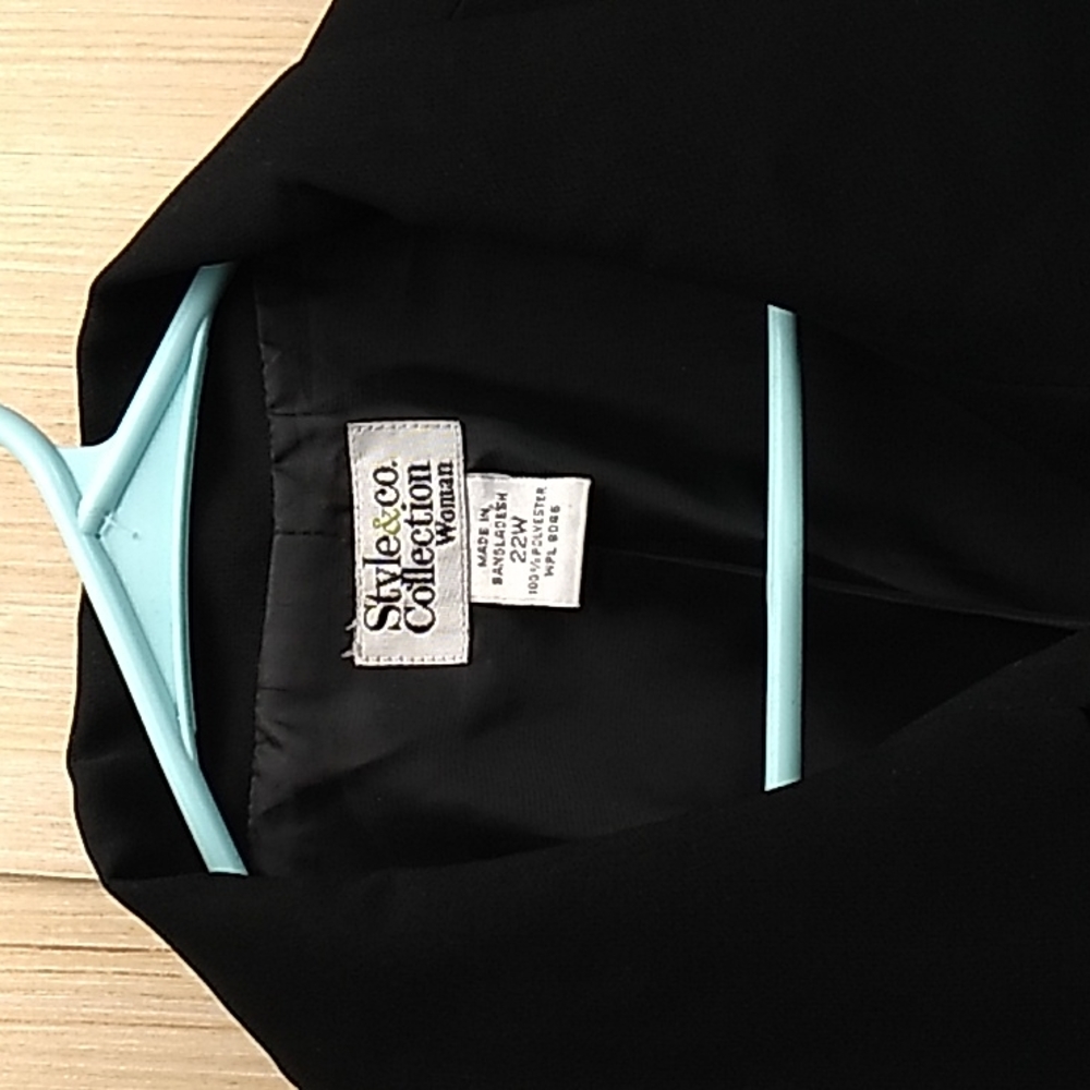 Style & Co Collection Women long suit jacket or over jacket size 22W in Black - Picture 5 of 6
